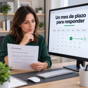 Persona comprobando el plazo legal porque el acreedor no responde a su reclamación