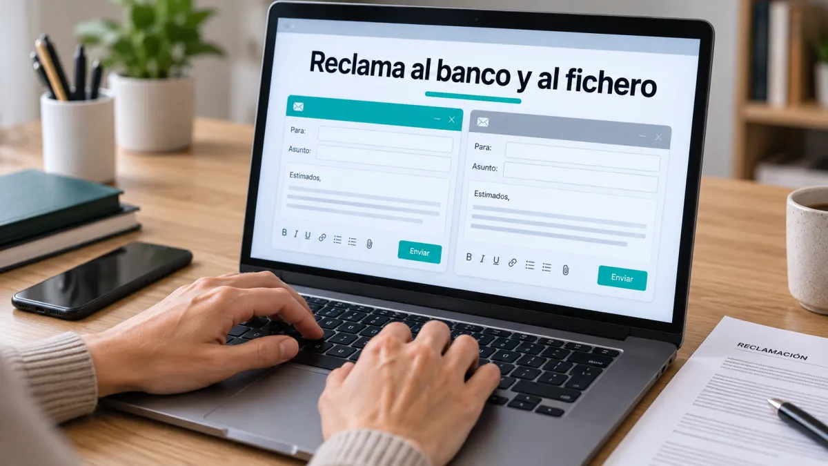 Abogado explicando cómo reclamar al banco y al fichero a la vez