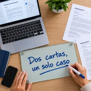 Dos escritos de reclamación, uno al banco y otro al fichero de morosos