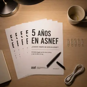 Cuánto tiempo se está en ASNEF: calendario con el límite de cinco años marcado sobre un contrato de préstamo