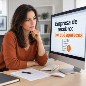 Persona revisando la carta que confirma que Intrum me ha incluido en el registro de morosos