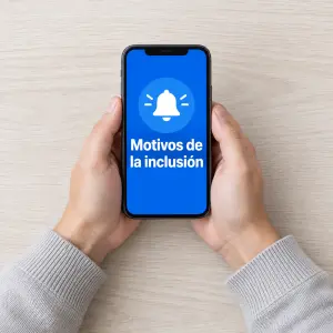 Persona preocupada revisa en su móvil que Vodafone le ha incluido en el registro de morosos