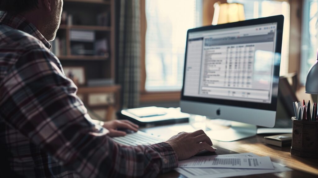 Hombre revisando su estado financiero debido a la inclusión de Bankinter en el registro de morosos